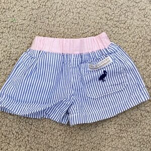 The Beaufort Bonnet Company Navy and White Striped Shorts